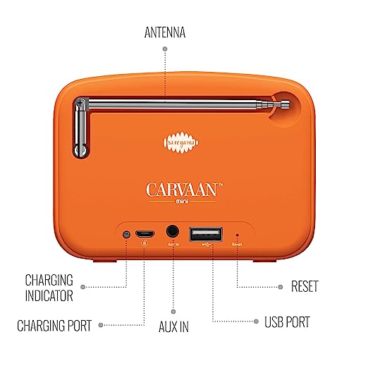 Saregama Carvaan Mini 2.0 Bhakti- Music Player with Bluetooth/FM/AM/AUX (Orange) Saregama Carvaan Mini 2.0 Bhakti- Music Player with Bluetooth/FM/AM/AUX (Orange)